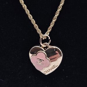 Authentic upcycled vintage Chanel pendant with a 10k pure rope necklace